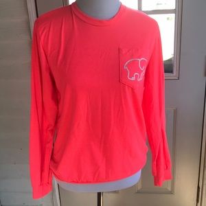 IVORY ELLA LONG SLEEVE BRIGHT PINK SHIRT